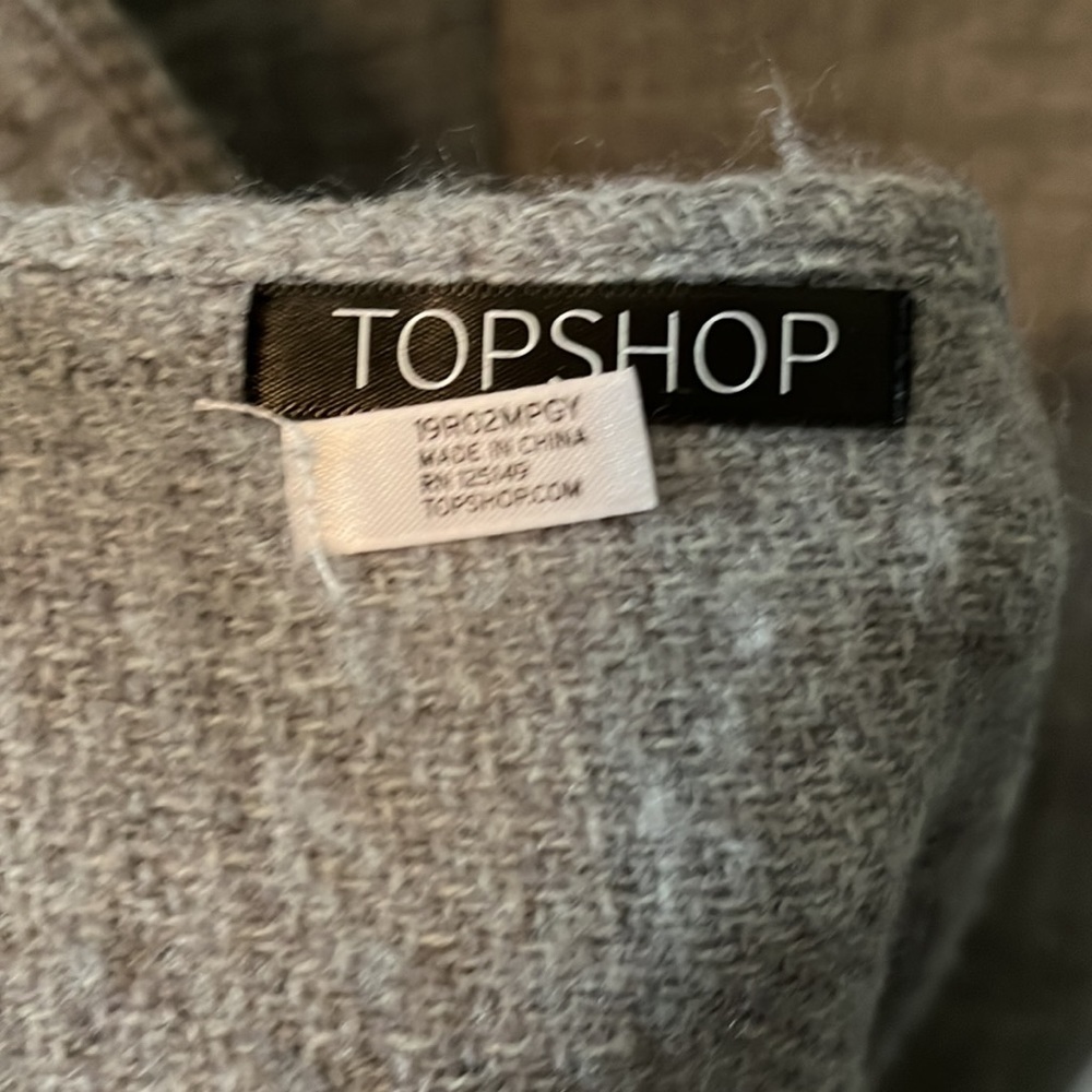 🖤TopShop Nordstrom Grey Gray Long Thick Winter Fall Travel Blanket Scarf🖤 - Picture 3 of 3